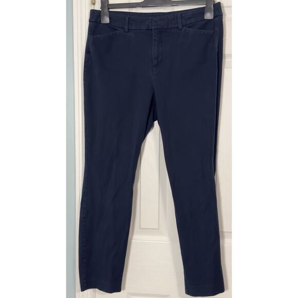 Old Navy Pixie Hi Rise Navy Blue Khaki Pants, Size 12 - Picture 1 of 5